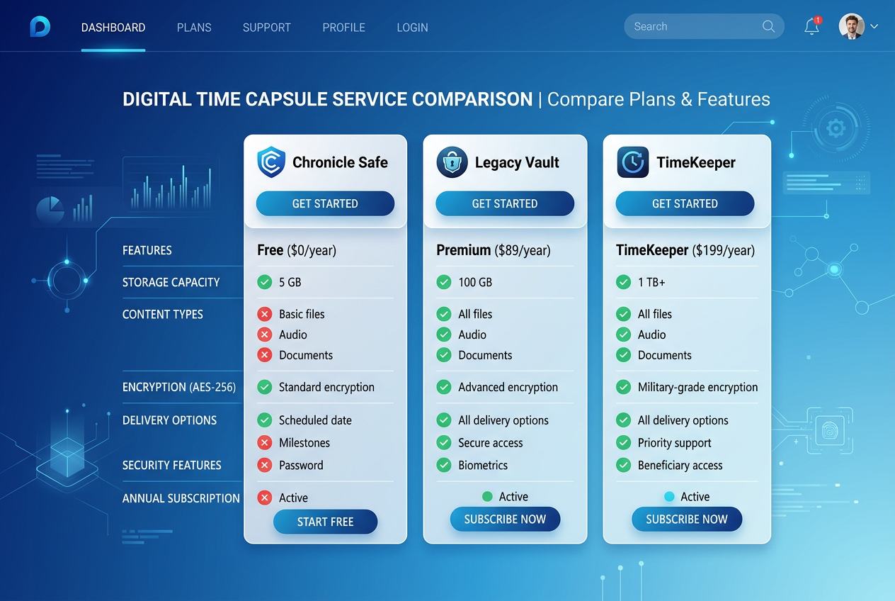 Which Service Offers the Best Digital Time Capsule Features?