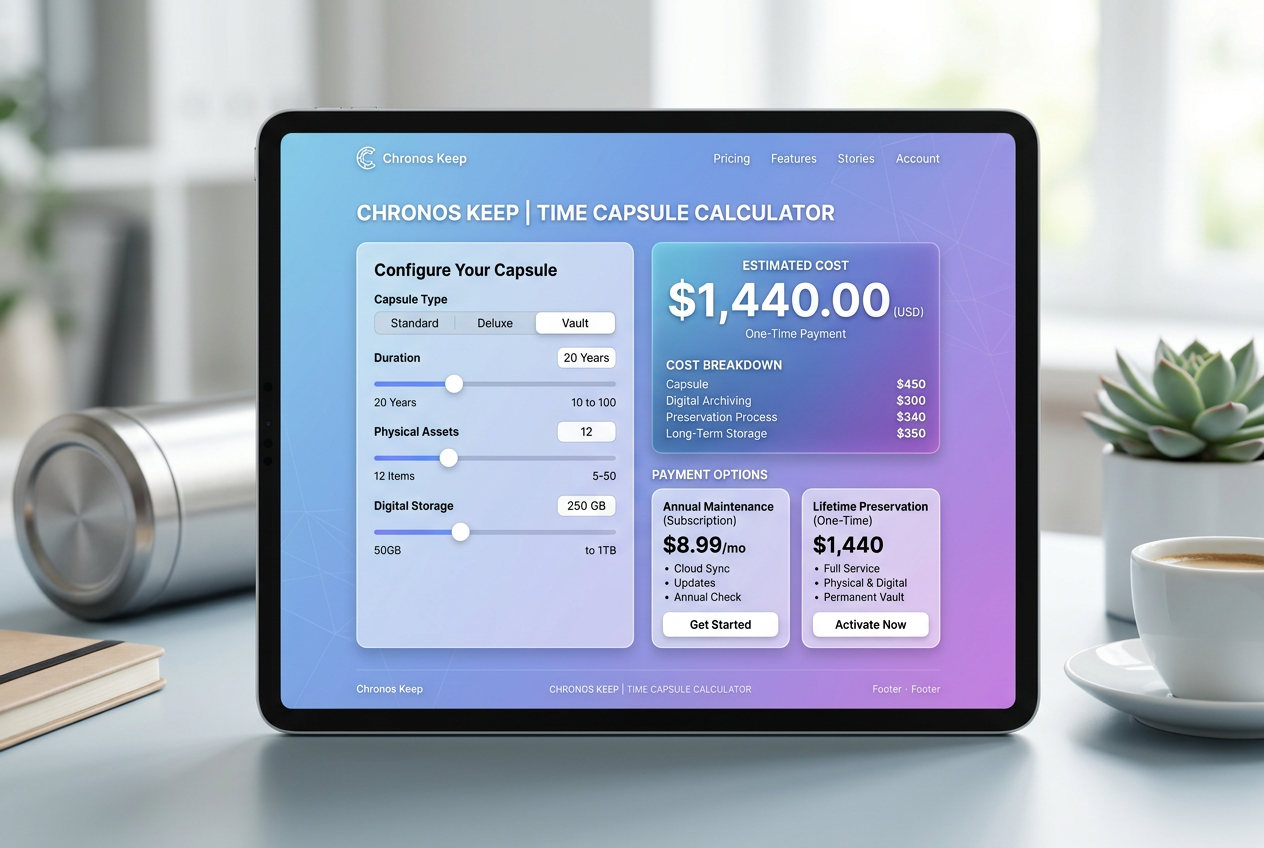 How Much Does a Digital Time Capsule Service Cost? Pricing Guide
